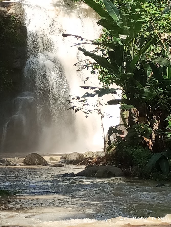Grande cascata di Talamanca tra la vegetazione tropicale, meta finale del tour dedicato al cacao in Costa Rica.