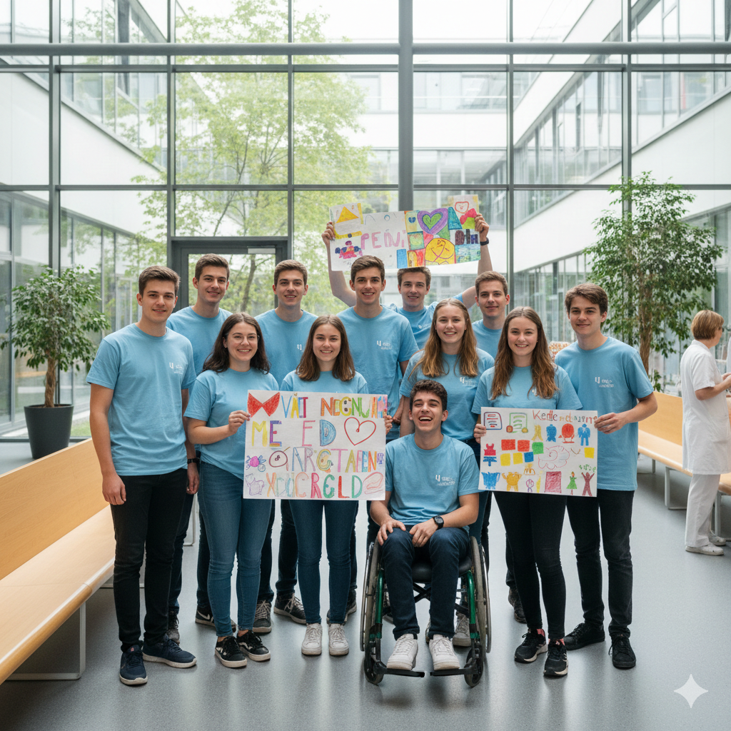 Trasformare le sfide in opportunità di crescita. Rappresenta ragazzi dell'Ospedale di Basilea.