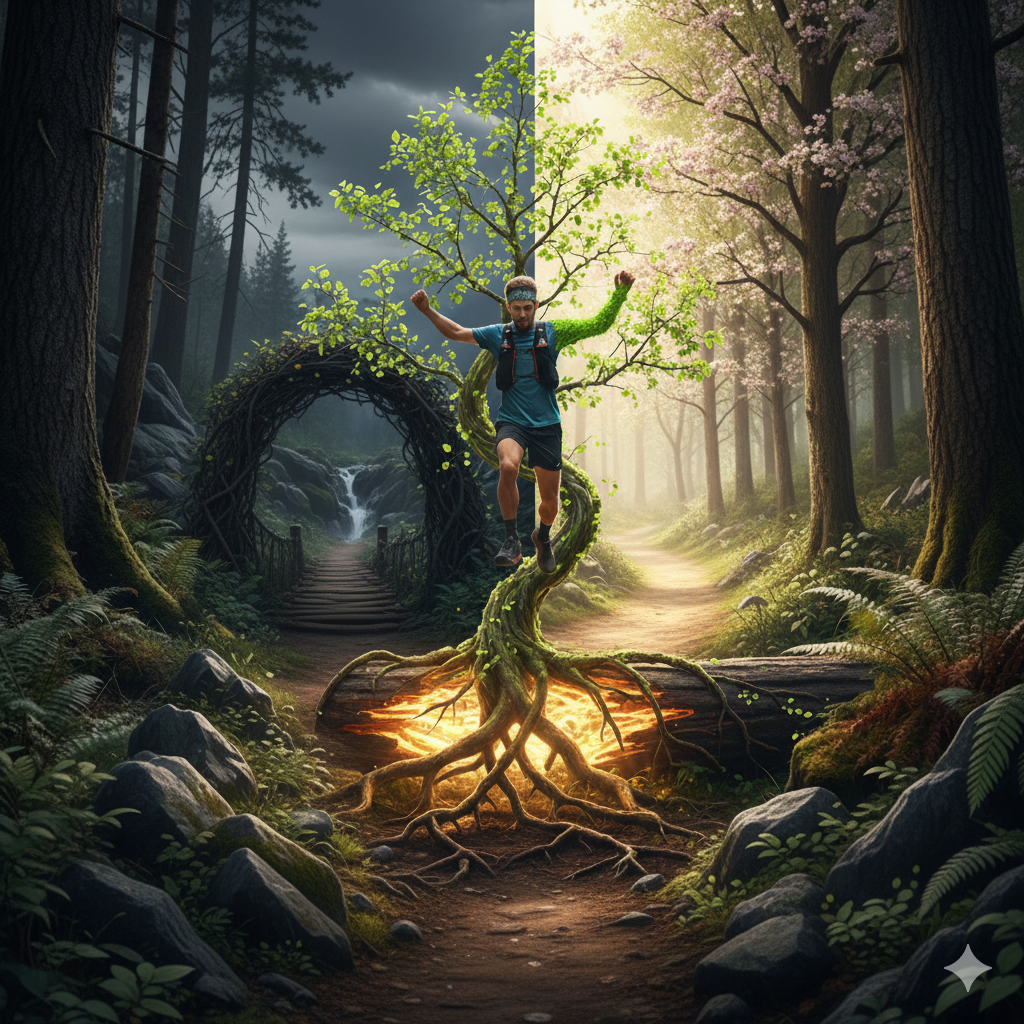 Trasformare le sfide in opportunità di crescita. Rappresentaa trasformazione e le sfide di crescita che si incontrano nella vita.