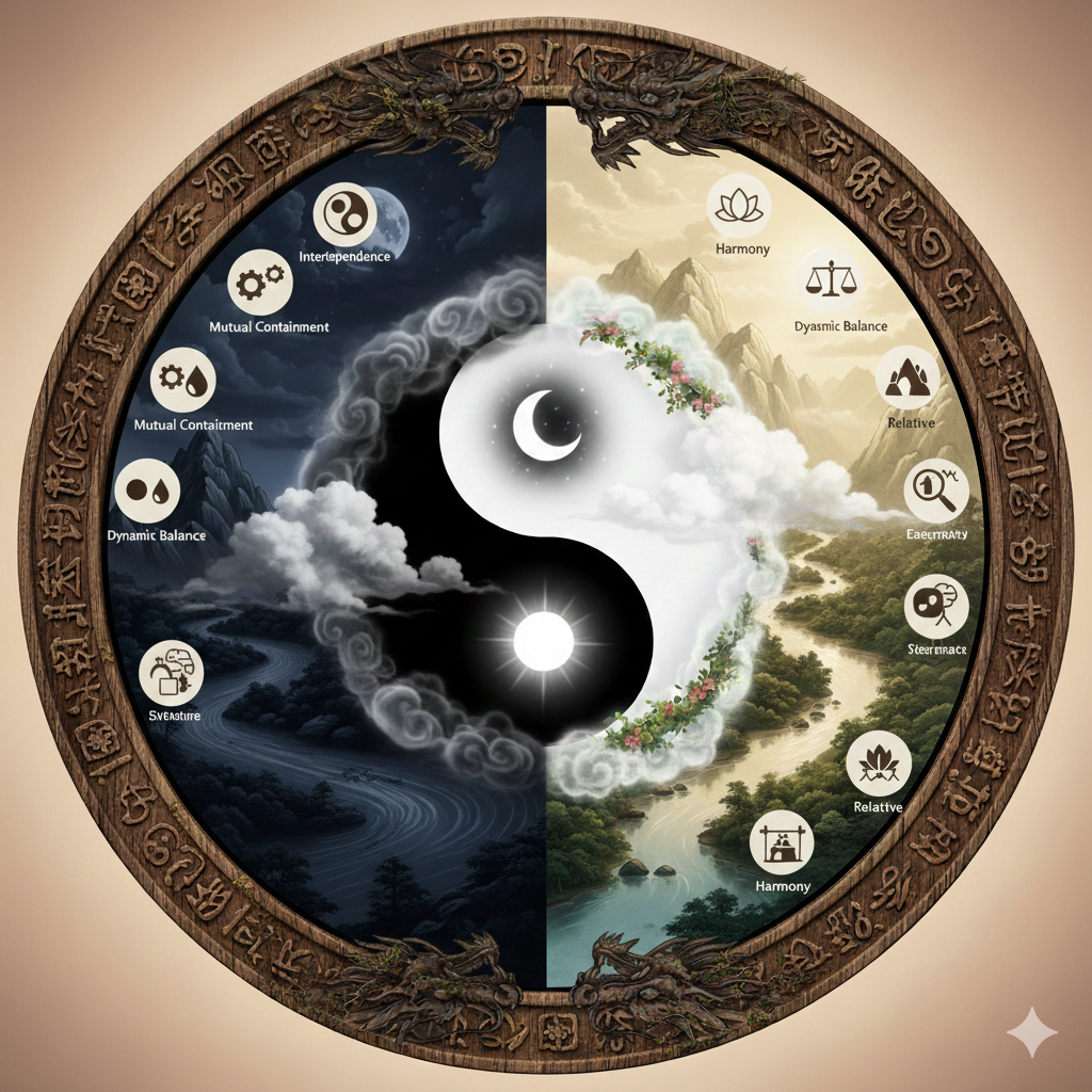 Yin e Yang equilibrio tra gli opposti. Rappresenta.         Yin e Yang equilibrio tra gli opposti
Punti chiave dell'interazione
tra  Yin e Yang