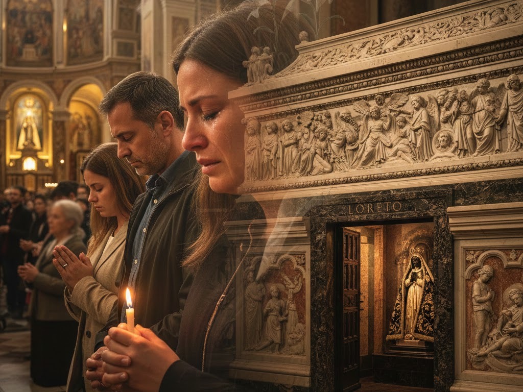 Loreto: un posto antico che parla al cuore. Preghiera e commozione dinanzi alla Santa Casa e alla Madonna Nera in Basilica.