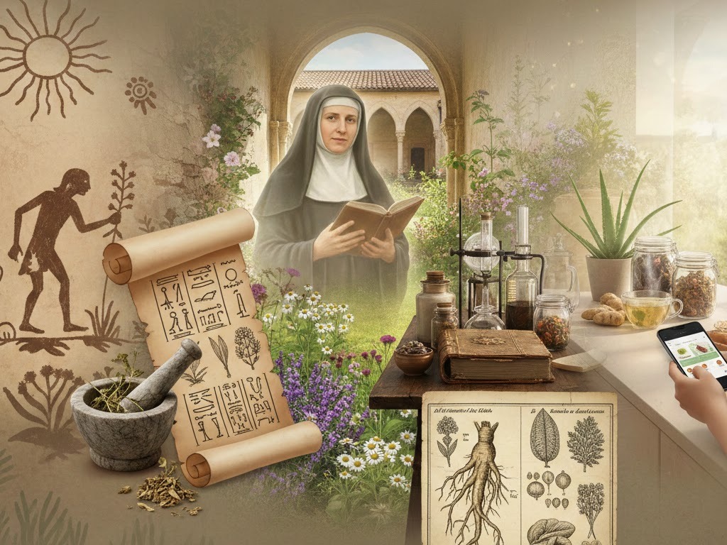 Storia della fitoterapia tra papiri e monaci: scopri il giardino del benessere dai rimedi antichi alla moderna erboristeria.