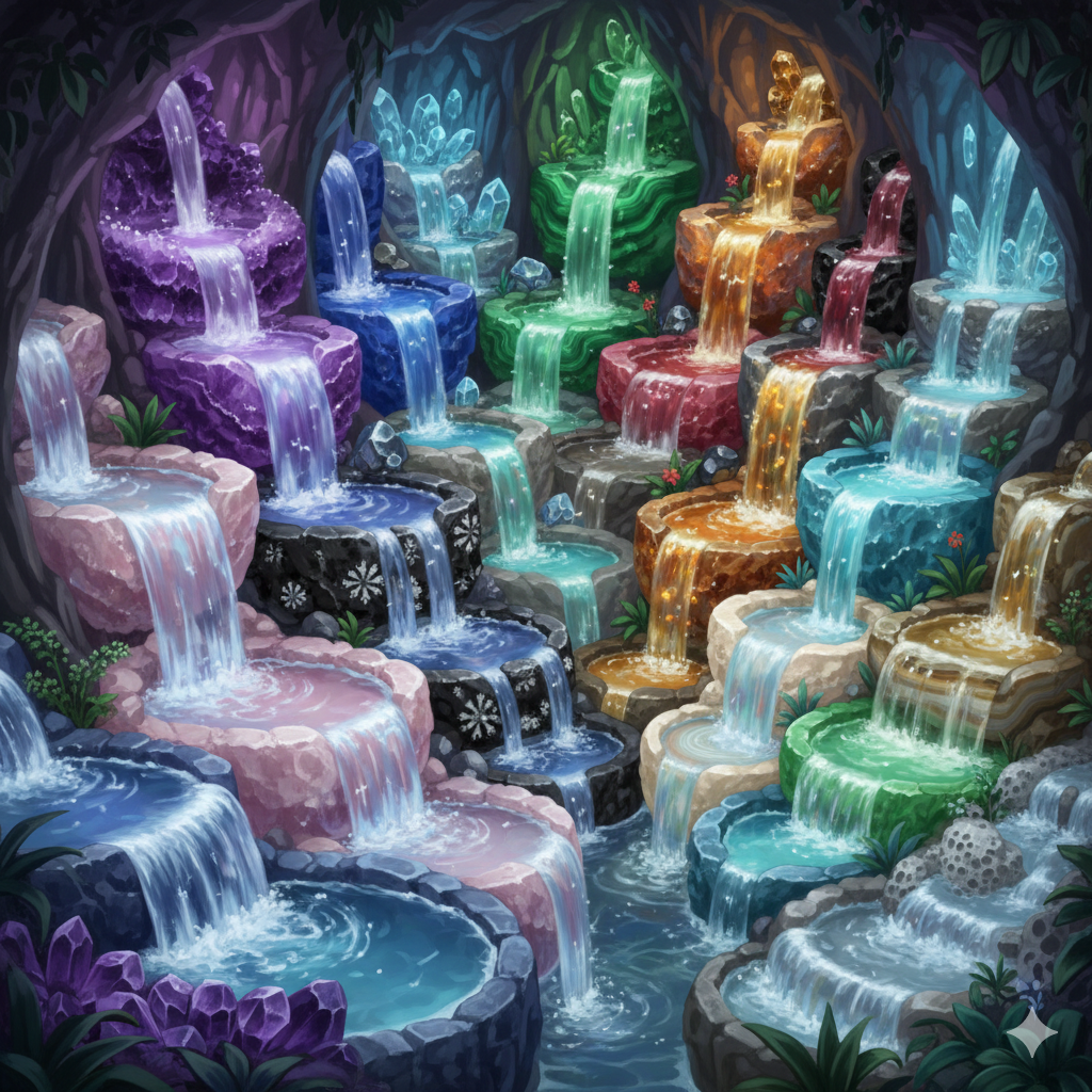La Mia Esperienza di Guarigione Spirituale. Rappresenta.            vasche e cascate di questi minerali: Vasca e Cascata di Fluorite
Vasca e Cascata di Ametista
Vasca e Cascata di Quarzo Rosa
Vasca e Cascata di Quarzo Ialino o Cristallo di Rocca
Vasca e Cascata di Turchese
Vasca e Cascata di Lapislazzuli
Vasca e Cascata di Quarzo Fumé
Vasca e Cascata di Malachite
Vasca e Cascata di Opale Australiano
Vasca e Cascata di Rodonite
Vasca e Cascata di Ossidiana Sicula
Vasca e Cascata di Ossidiana Fiocchi di Neve
Vasca e Cascata di Ambra Polacca
Vasca e Cascata di Corniola
Vasca e Cascata di Rubino
Vasca e Cascata di Acqua Marina
Vasca e Cascata di Agata
Vasca e Cascata di Calcite
Vasca e Cascata di Amazzonite
Vasca e Cascata di Citrino
Vasca e Cascata di Ematite
Vasca e Cascata di Howlite
Vasca e Cascata di Labradorite
Vasca e Cascata di Malachite
Vasca e Cascata di Occhio di Tigre
Vasca e Cascata di Occhio di Falco
Vasca e Cascata di Avventurina
Vasca e Cascata di Calcedonio
Vasca e Cascata di Crisocolla
Vasca e Cascata di Crisoprasio
Vasca e Cascata di Pomice