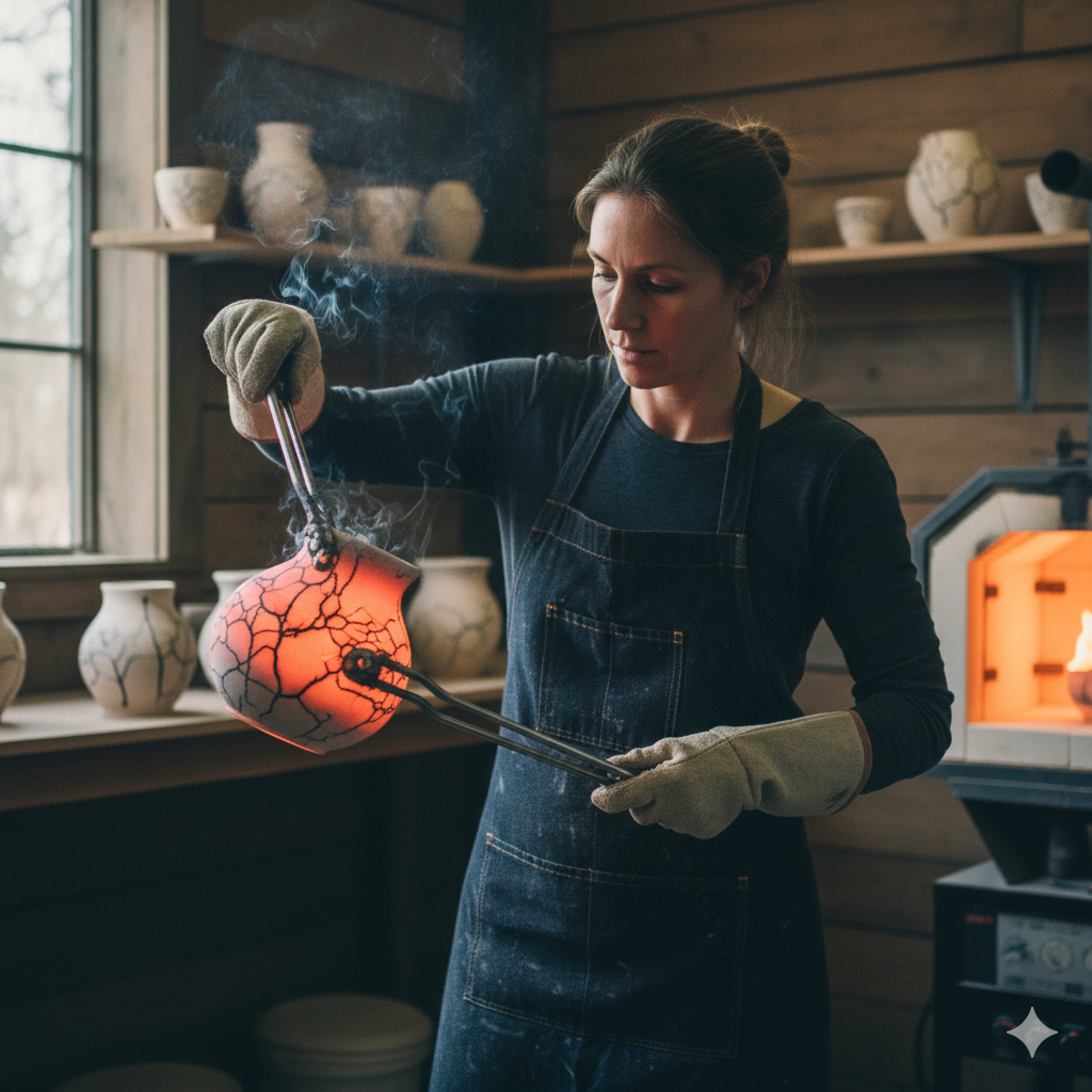 La ceramica Raku una tecnica affascinante. Rappresenta. La ceramica Raku una tecnica affascinante
Horsehair Raku
(Raku con crini di cavallo)