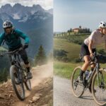 Confronto tra mountain bike su sentiero ripido e bici gravel su strada bianca: due modi diversi di vivere l'avventura offroad.