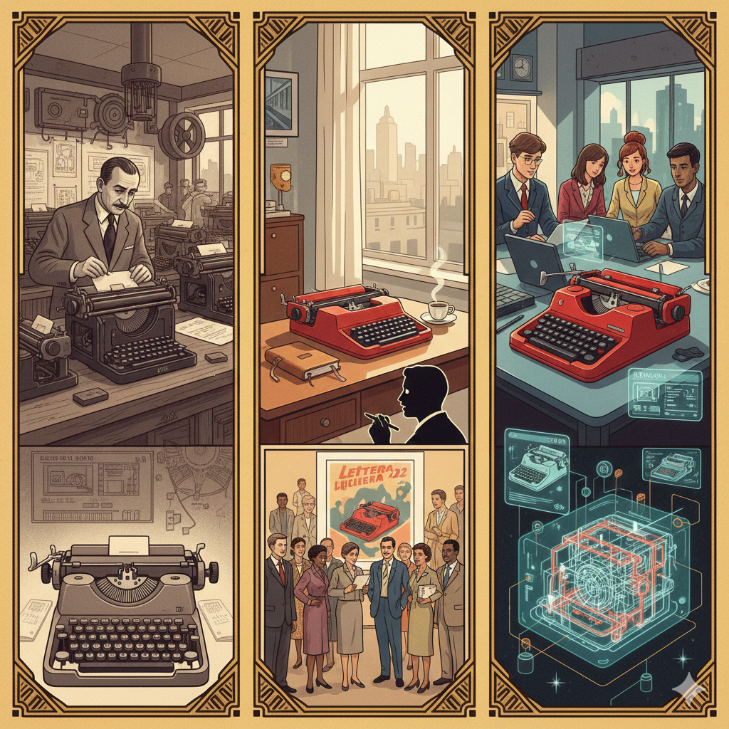 La Storia della Famiglia Olivetti e dell'azienda di Ivrea. Rappresenta.    Le Macchine da Scrivere Olivetti: Icone di Design e Funzionalità.