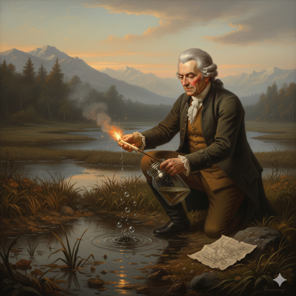 Alessandro Volta. Rappresenta. Scoperta del Metano (1776): Analizzando i gas che si sprigionavano dalle paludi del Lago Maggiore, Volta isolò e identificò il metano, che chiamò "aria infiammabile delle paludi".