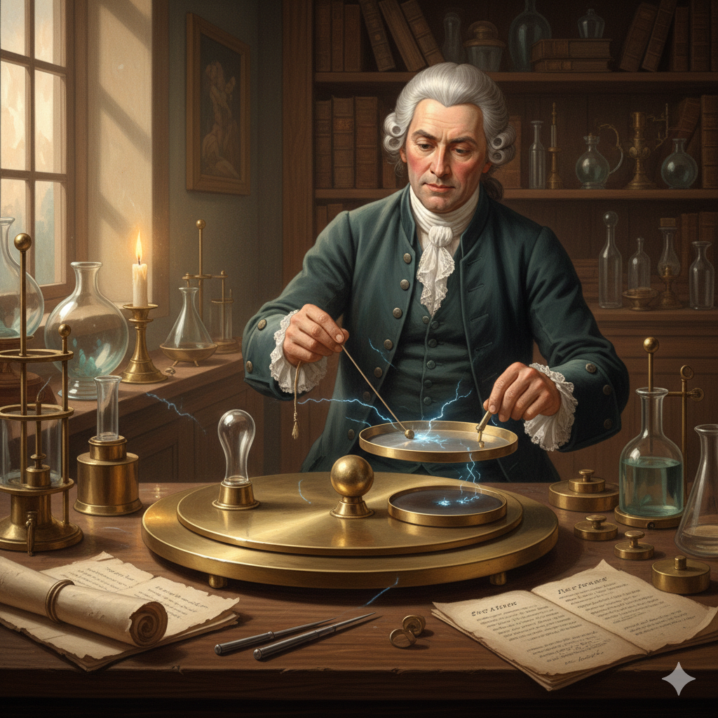 Alessandro Volta. Rappresenta. Elettroforo perpetuo il primo strumento che permetteva di generare e accumulare una carica elettrica statica in modo efficace.