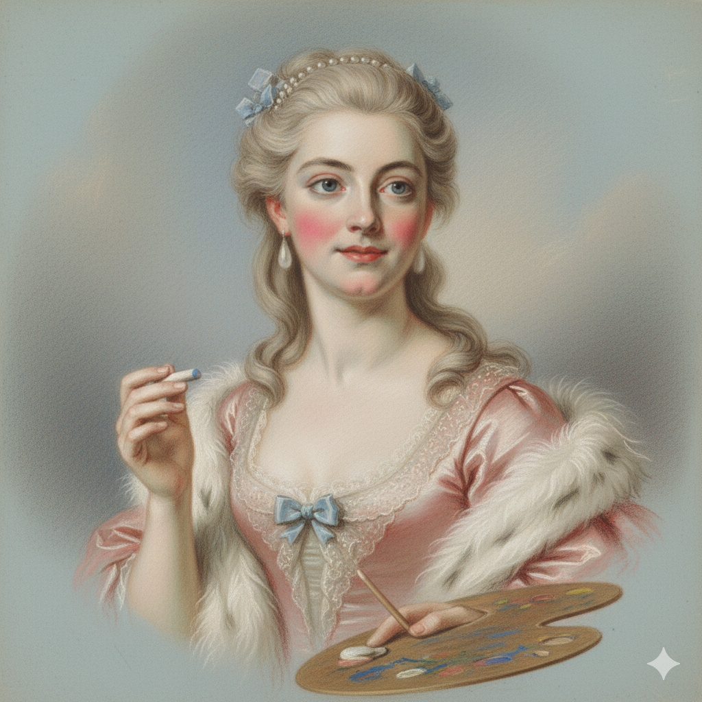 I Ritratti a Pastello di Rosalba Carriera. Rappresenta un autoritratto di se.
