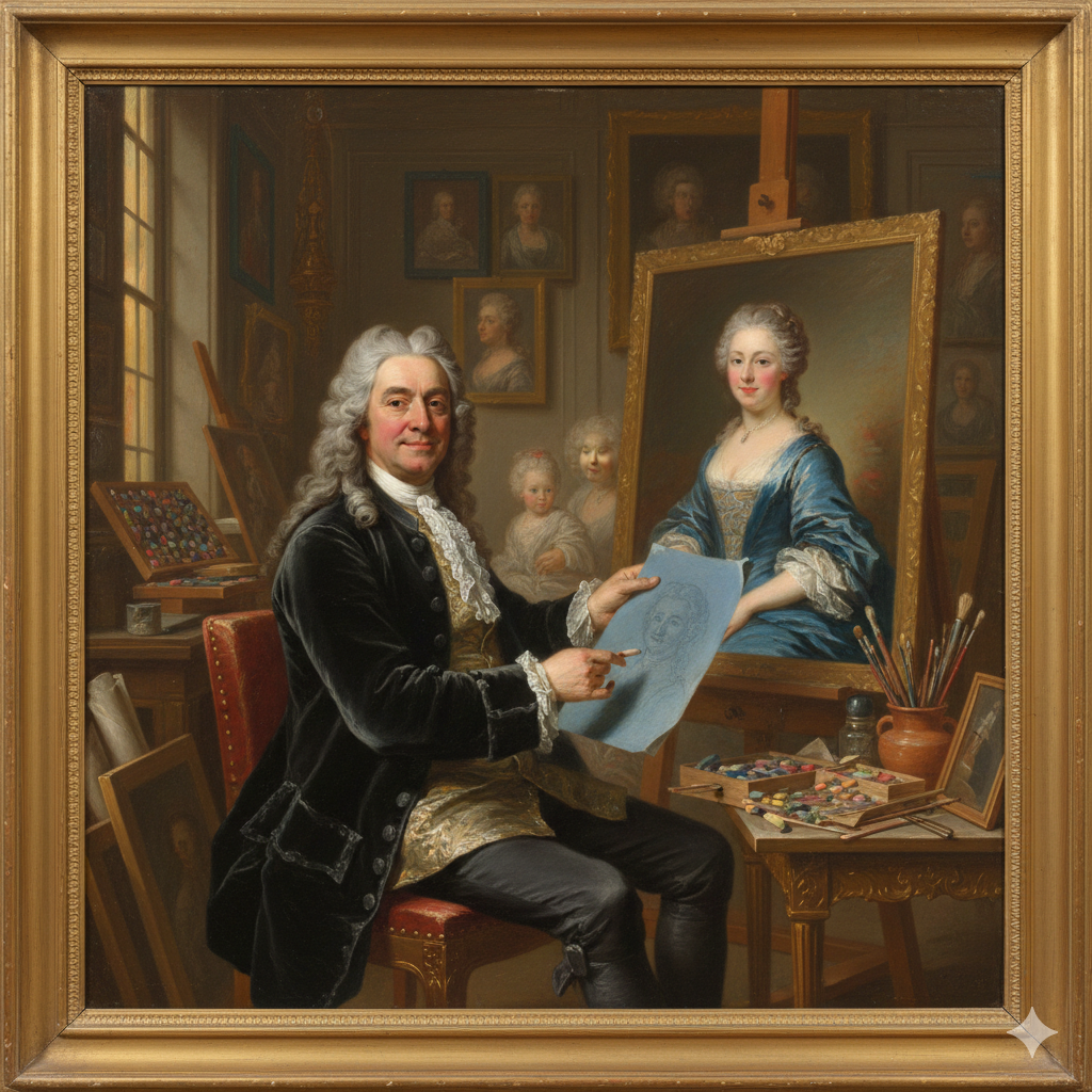 I Grandi Maestri del Pastello e le loro Tecniche. Rappresenta. Raffigurato. Joseph Vivien (1657-1734)