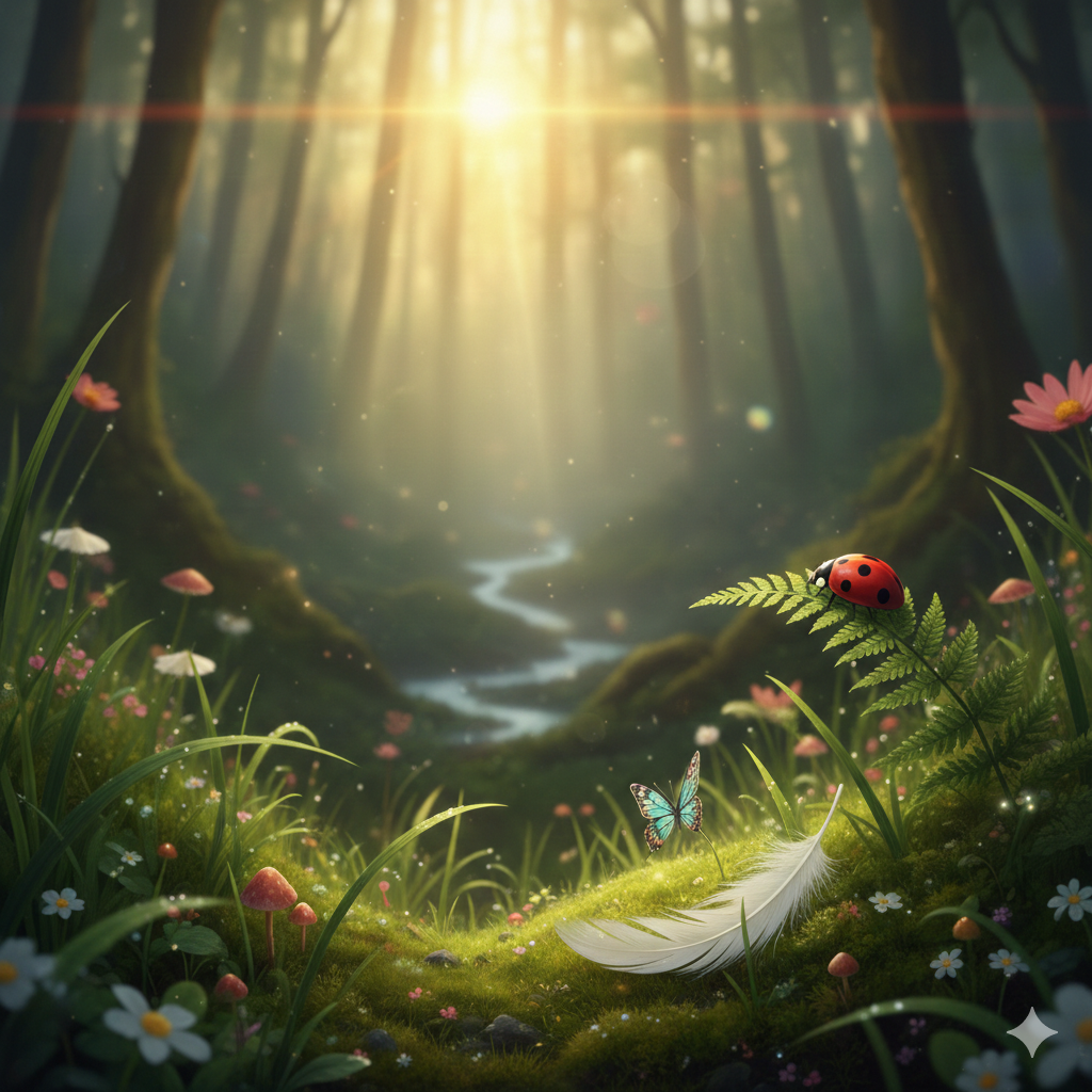 Lasciarsi Stupire dalla Natura. Rappresenta i dettagli della natura dove si vedono i vari insetti viventi.