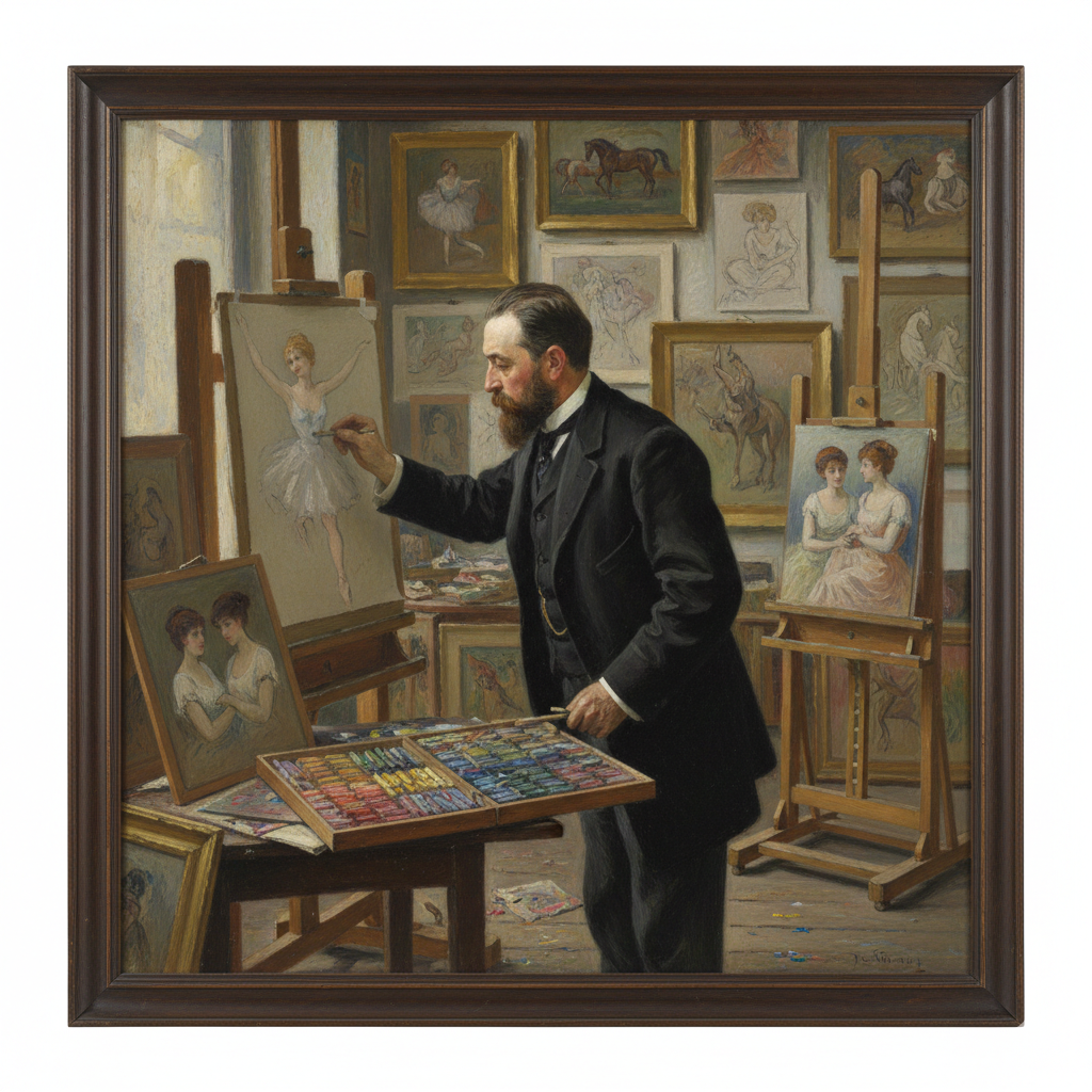 I Grandi Maestri del Pastello e le loro Tecniche. Rappresenta. Raffigurato. Edgar Degas (1834-1917)