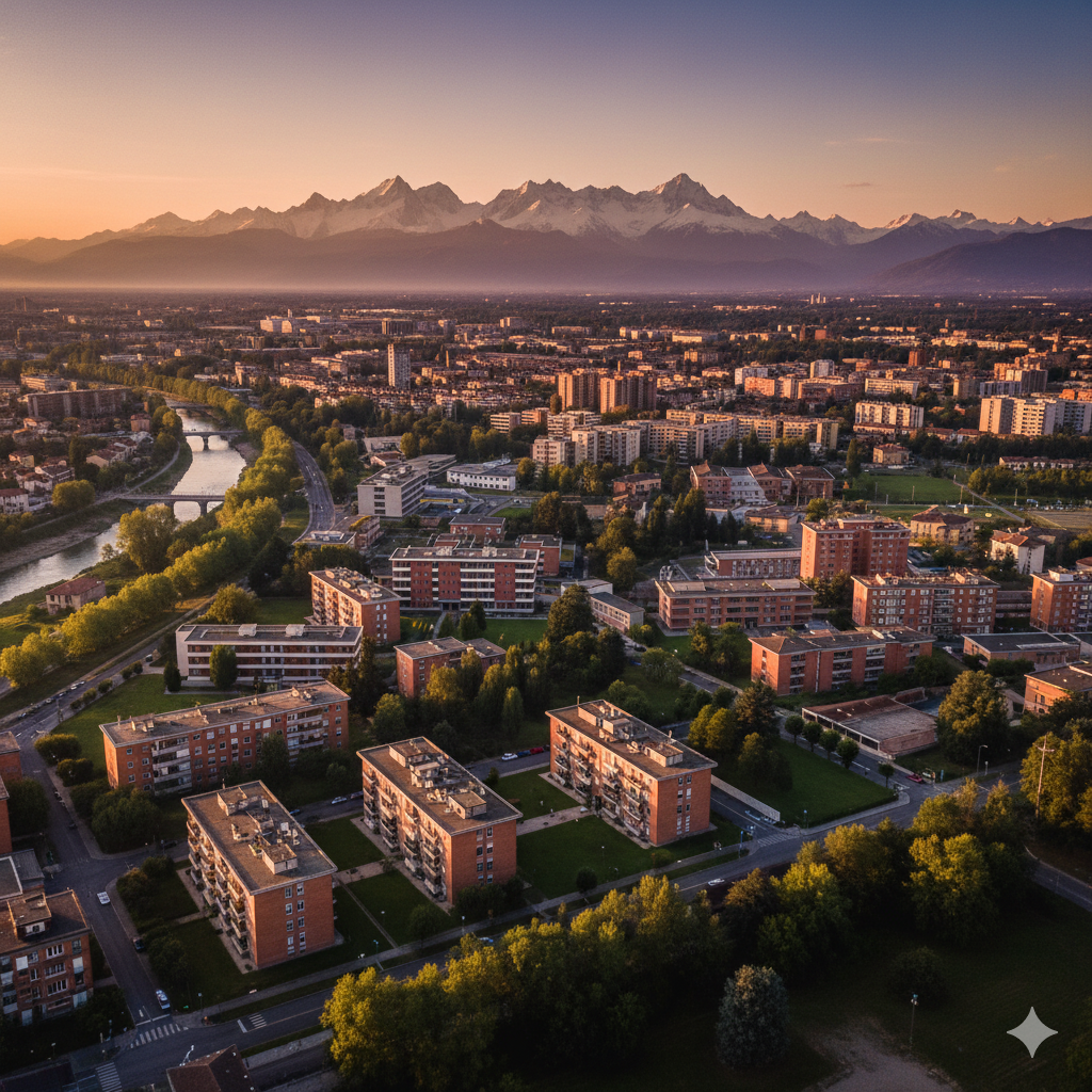 Ivrea Patrimonio Dell'Umanità Unesco. Rappresenta la città di Ivrea nella sua interezza.