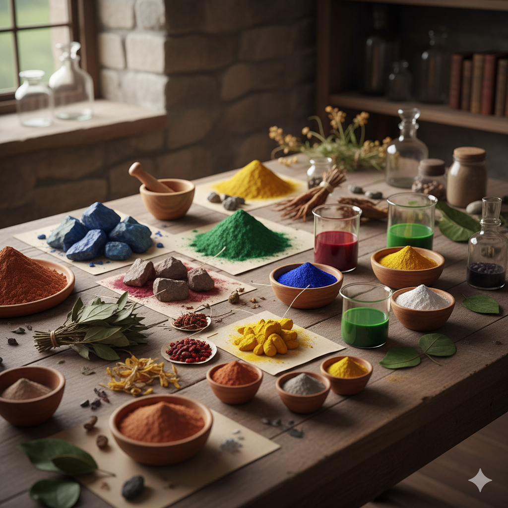 I Pigmenti Naturali. RappresentaLe Radici del Colore: Origine e Classificazione dei Pigmenti.